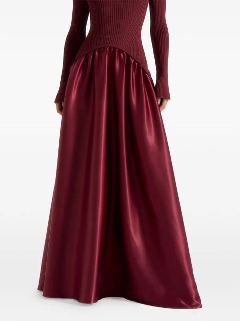 Manière De Voir Adeline panelled maxi dress - Red