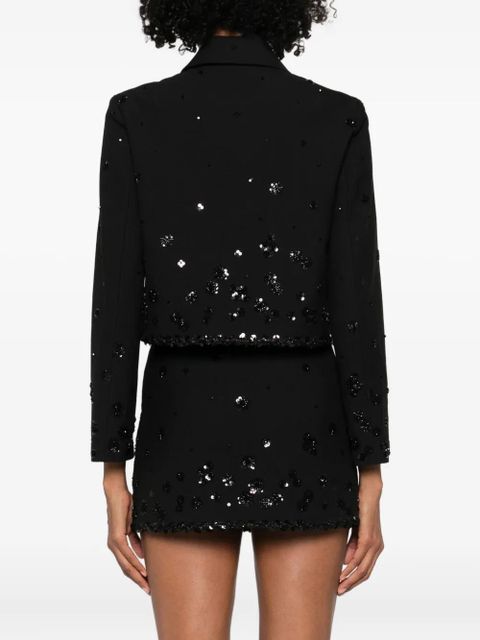 Maje sequin-embellished jacket - Black