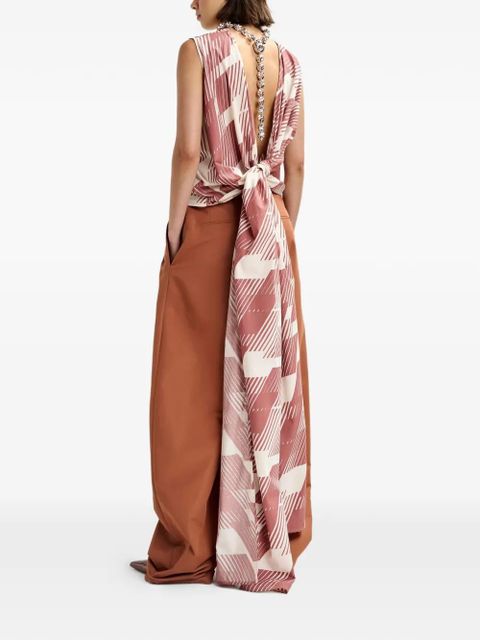 Essentiel Antwerp Jelani tie-fastening blouse - Brown - zdjęcie produktu nr 2