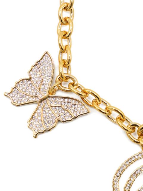 Blumarine crystal-embellished chain-link bracelet - Gold