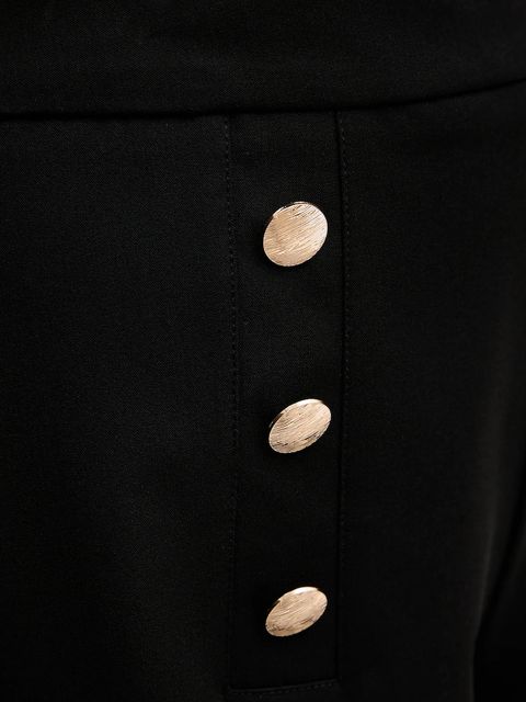 Morgan szorty damskie kolor czarny z aplikacją high waist SHUSE.F - zdjęcie produktu nr 2