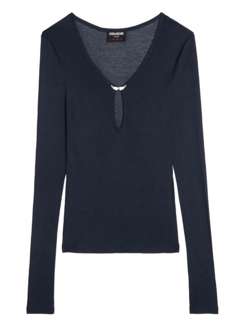 Zadig&Voltaire Tina T-shirt - Blue - zdjęcie produktu nr 1