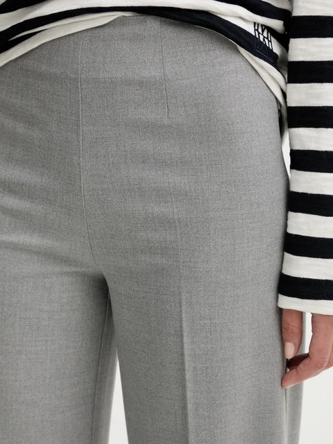 Marc O'Polo spodnie damskie kolor szary szerokie high waist M08015710423