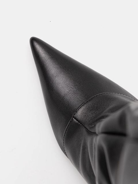 Naked Wolfe kowbojki skórzane Stated damskie kolor czarny na koturnie Stated Black Leather