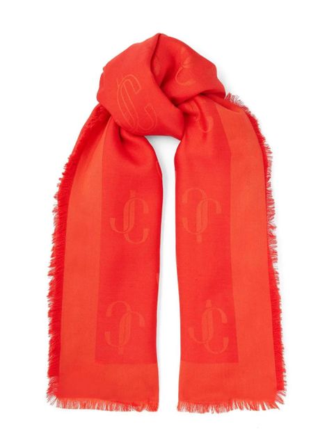 Jimmy Choo Emani monogram scarf - Orange - zdjęcie produktu nr 2