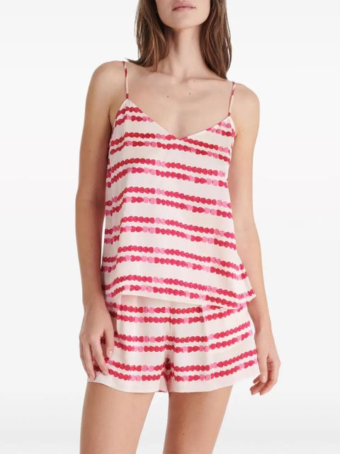 ERES Câlin heart-print camisole top - Pink