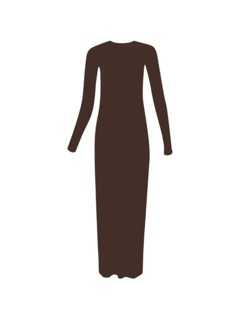 WARDROBE.NYC long-sleeve midi dress - Brown - zdjęcie produktu nr 1