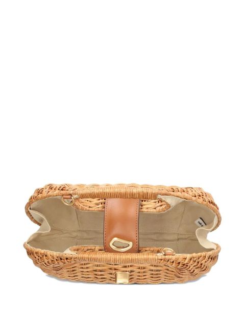 Cult Gaia Lydia woven basket tote bag - Brown