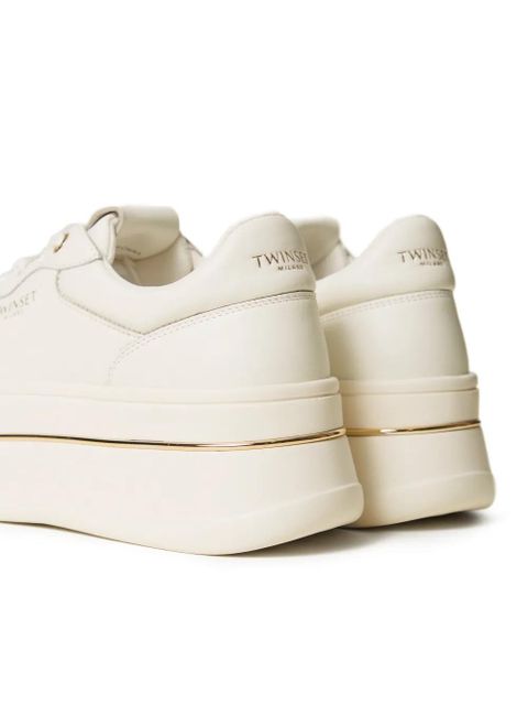 TWINSET lace-up platform sneakers - White