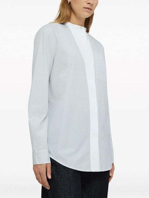 Jil Sander striped cotton shirt - White