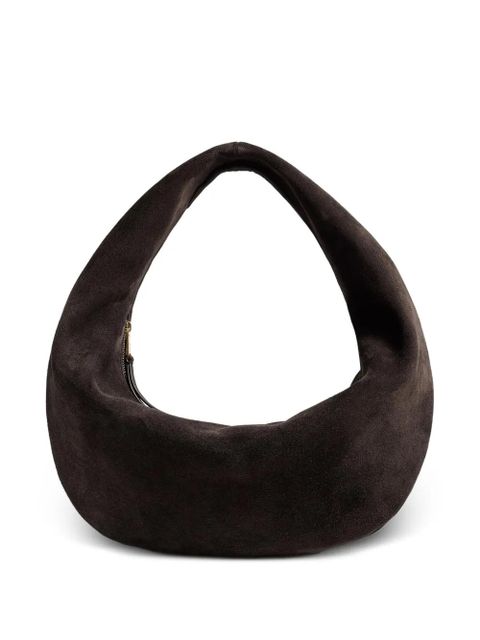 KHAITE medium Olivia zip calf-suede shoulder bag - Brown - zdjęcie produktu nr 1