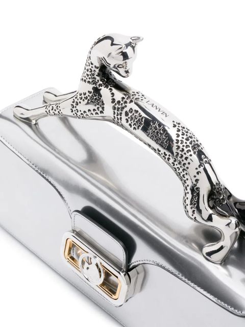 Lanvin Pencil Cat leather tote bag - Silver