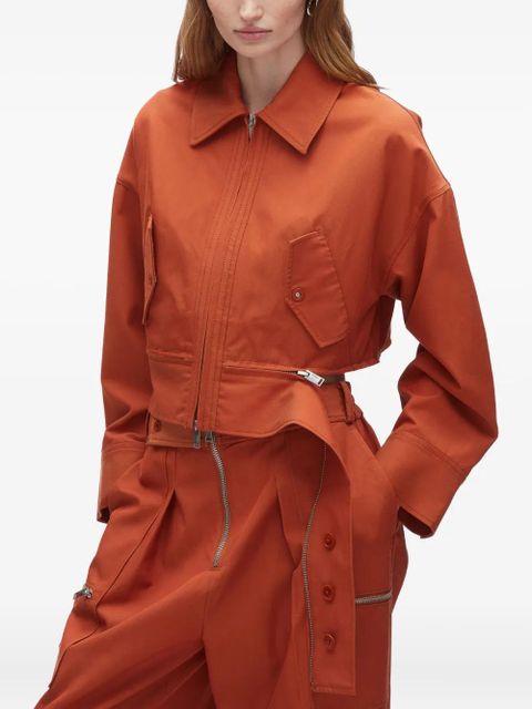 3.1 Phillip Lim zip-front pocket shirt jacket - Orange