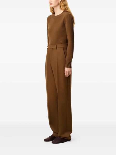 AMI Paris wool large-fit trousers - Brown