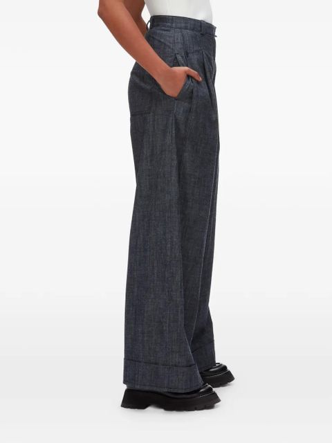 3.1 Phillip Lim double-pleat wide-leg trousers - Blue