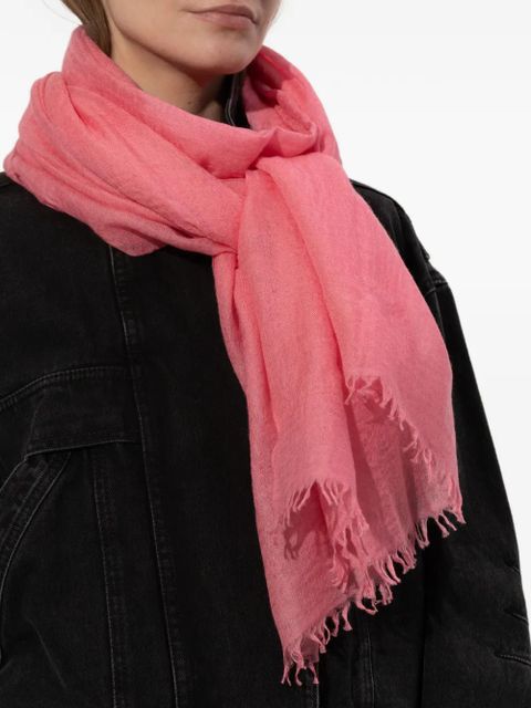 ISABEL MARANT Alette frayed scarf - Pink