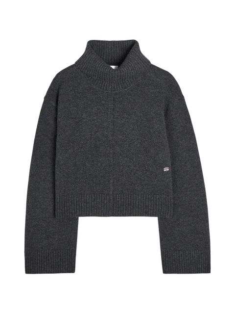 GANNI roll-neck wool sweater - Grey - zdjęcie produktu nr 1