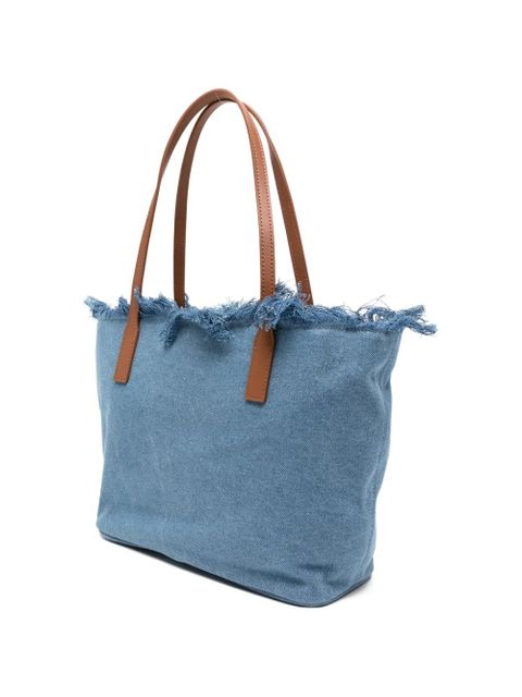 MC2 Saint Barth logo-embroidery tote bag - Blue