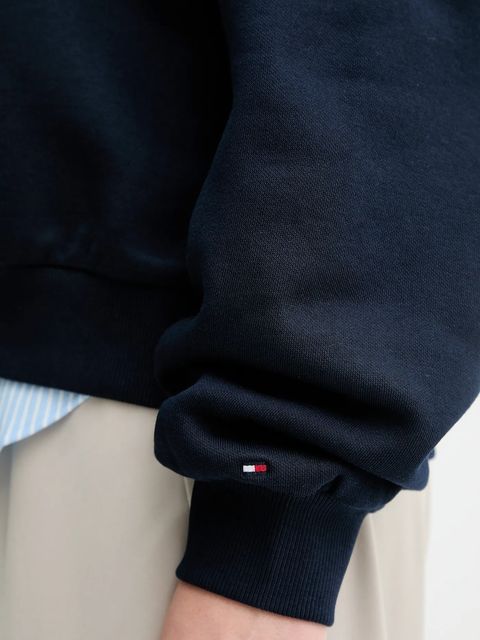 Tommy Hilfiger bluza damska kolor granatowy z kapturem z nadrukiem WW0WW47459