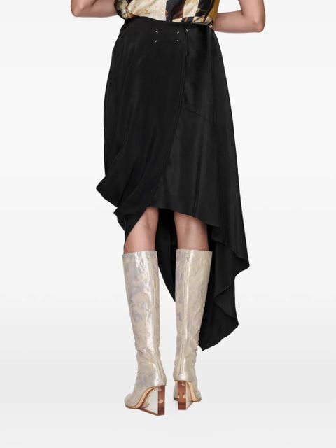 Maison Margiela draped midi skirt - Black