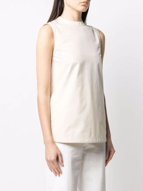 Jil Sander sleeveless cotton top - Neutrals