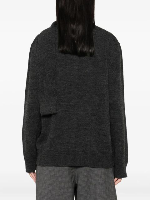 MM6 Maison Margiela buttoned tie-neck cardigan - Grey