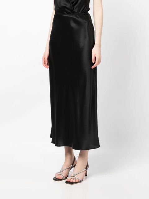Reformation Layla silk midi skirt - Black