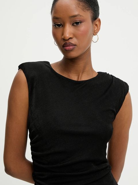 Answear.LAB sukienka kolor czarny maxi dopasowana