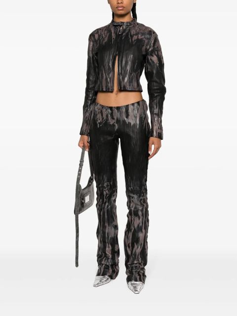 Acne Studios faded-effect flared trousers - Black