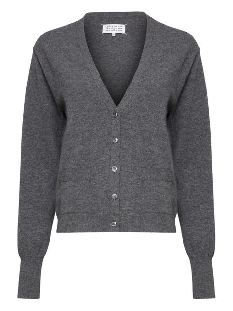 Maison Margiela V-neck cardigan - Grey - zdjęcie produktu nr 1