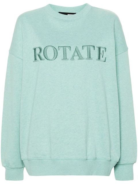 ROTATE BIRGER CHRISTENSEN logo-embroidered sweatshirt - Green - zdjęcie produktu nr 1