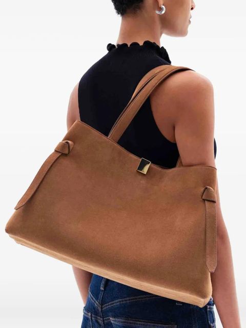 Yuzefi Gyoza suede tote bag - Brown