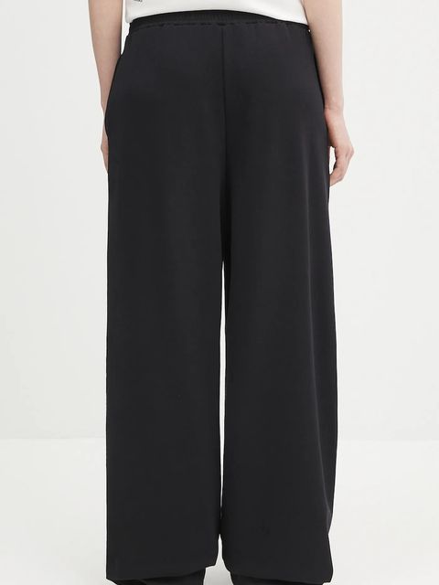 Pangaia spodnie dresowe DNA Double Jersey Pleated Trousers damskie kolor czarny z nadrukiem 10002356 - zdjęcie produktu nr 2