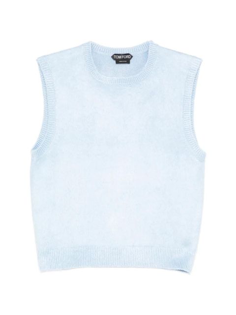 TOM FORD round-neck knit vest - Blue - zdjęcie produktu nr 2