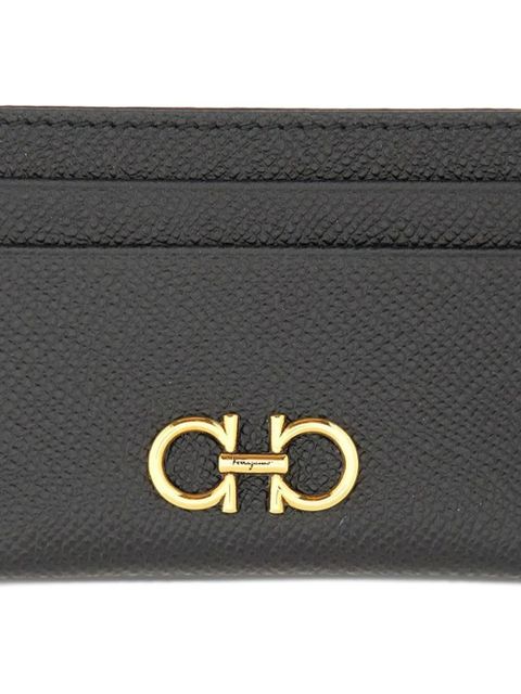 Ferragamo Gancini pebbled-leather card holder - Black - zdjęcie produktu nr 2