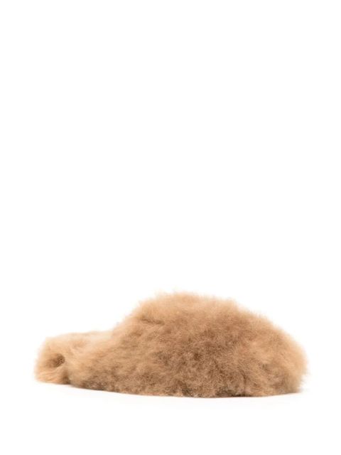 Yves Salomon round-toe wool mules - Brown - zdjęcie produktu nr 2