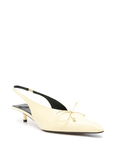 Jacquemus 40mm Cubisto leather pumps - Yellow - zdjęcie produktu nr 2