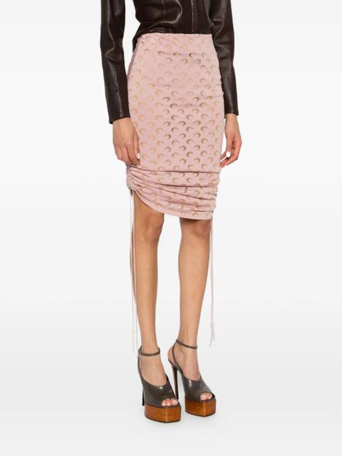 Marine Serre moon-print skirt - Pink