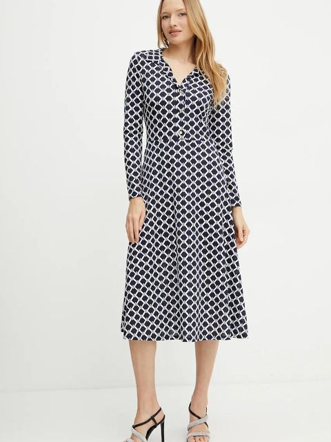 Morgan sukienka RGEOM kolor granatowy midi rozkloszowana RGEOM - zdjęcie produktu nr 1