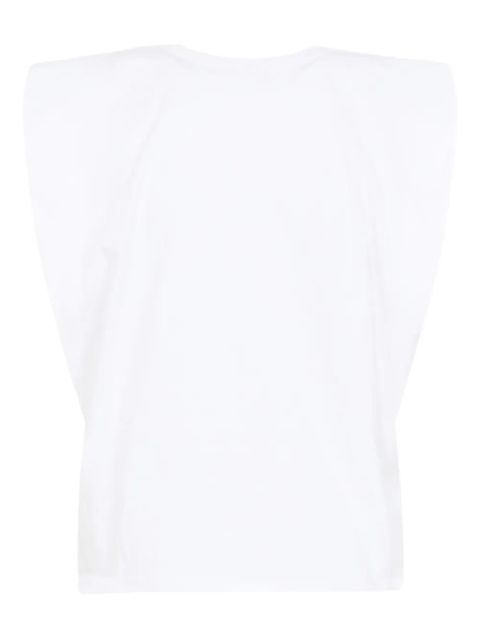 The Frankie Shop padded-shoulder T-shirt - White - zdjęcie produktu nr 2