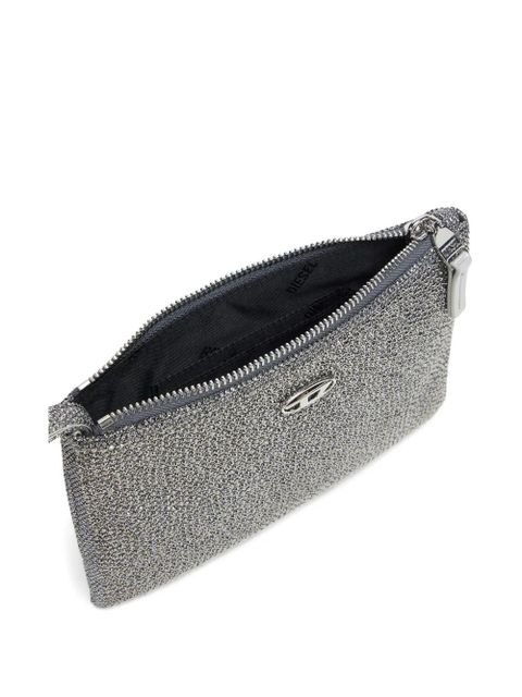 Diesel crystal-embellished wallet - Silver