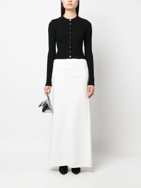 Rabanne ribbed wool-blend cardigan - Black - zdjęcie produktu nr 2