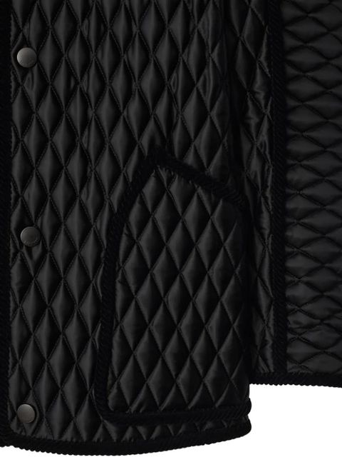 Burberry quilted corduroy-trimmed jacket - Black - zdjęcie produktu nr 2