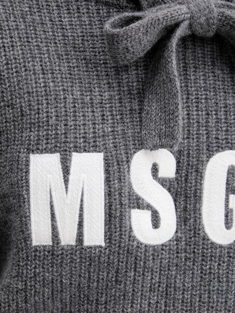 MSGM sweter wełniany damska kolor szary ciepły 3941MDM219.257785