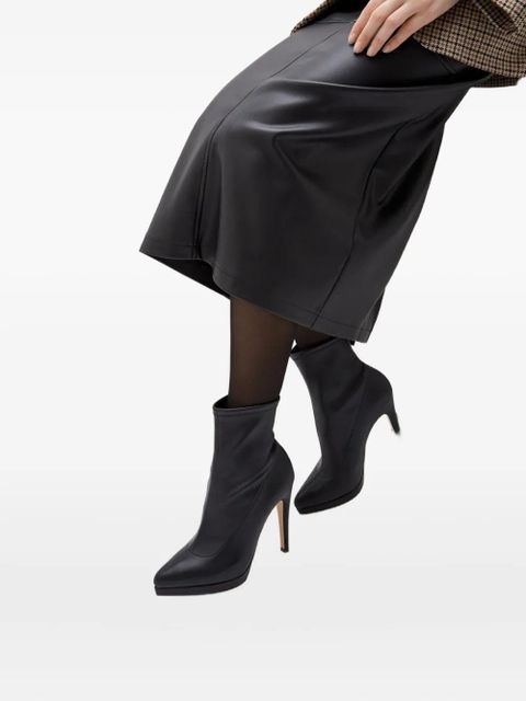 Casadei 100mm leather ankle boots - Black