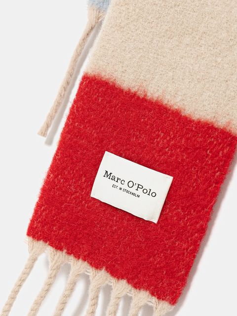 Marc O'Polo szalik z dodatkiem wełny damski kolor multicolor wzorzysty 600803002053 - zdjęcie produktu nr 2