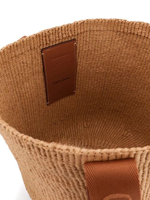 Chloé logo-straps bucket bag - Neutrals