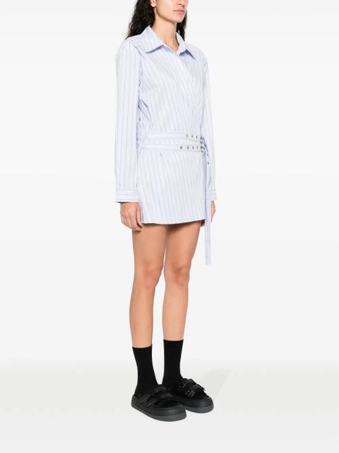 AMBUSH striped cotton-blend shirtdress - Blue - zdjęcie produktu nr 2
