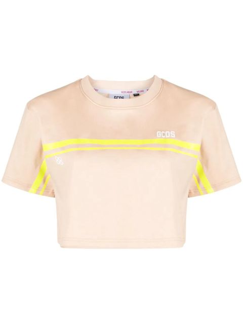 GCDS logo-print cotton T-shirt - Neutrals - zdjęcie produktu nr 1