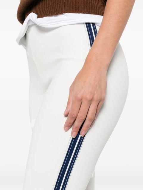 Prada stirrup-detail stripe leggings - Neutrals